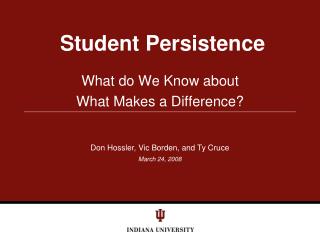 Student Persistence
