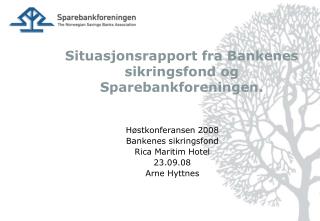 Situasjonsrapport fra Bankenes sikringsfond og Sparebankforeningen.