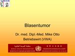 Blasentumor