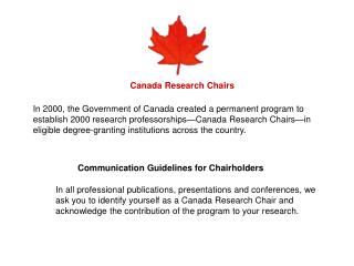 Canada Research Chairs