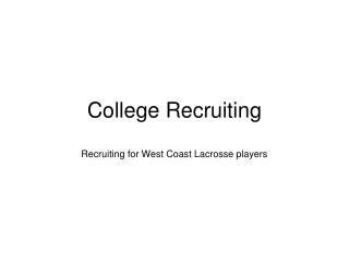 College Recruiting