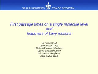 Processes on the level of a single molecule