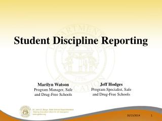 Student Discipline Reporting
