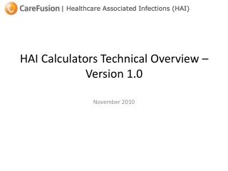 HAI Calculators Technical Overview – Version 1.0