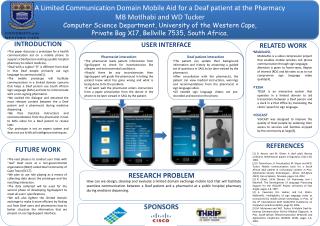 A Limited Communication Domain Mobile Aid for a Deaf patient at the Pharmacy