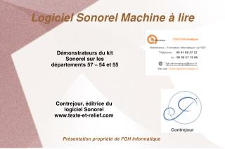 Logiciel Sonorel Machine à lire