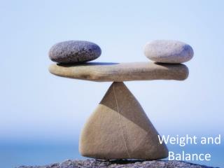 Weight and Balance