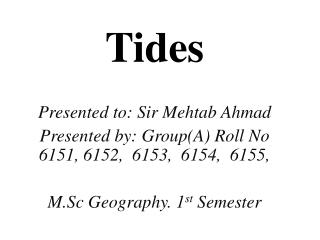 Tides