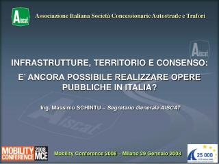 Mobility Conference 2008 – Milano 29 Gennaio 2008
