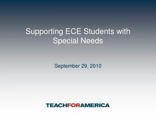 Supporting ECE Students with Special Needs