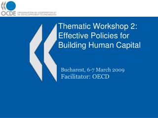 Thematic Workshop 2: Effective Policies for Building Human Capital