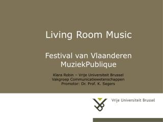 Living Room Music Festival van Vlaanderen MuziekPublique