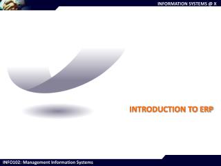 INTRODUCTION TO ERP