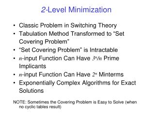 2- Level Minimization