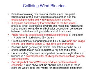 Colliding Wind Binaries