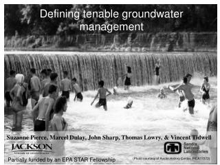 Defining tenable groundwater management