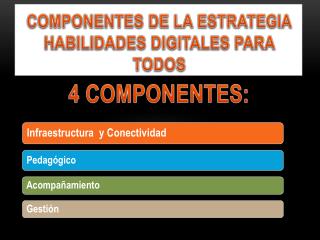 COMPONENTES DE LA ESTRATEGIA HABILIDADES DIGITALES PARA TODOS