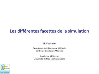 Les différentes facettes de la simulation