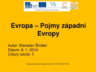 Evropa – Pojmy západní Evropy