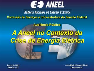 A Aneel no Contexto da Crise de Energia Elétrica