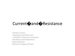 Current�and�Resistance