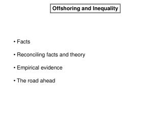 Offshoring and Inequality