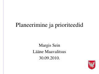 Planeerimine ja prioriteedid