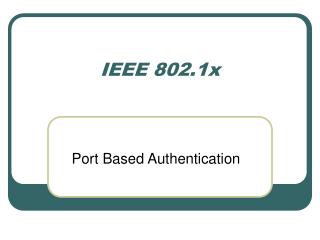IEEE 802.1x