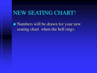 NEW SEATING CHART!