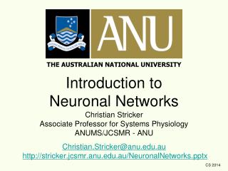 THE AUSTRALIAN NATIONAL UNIVERSITY