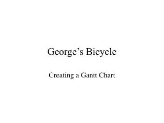 George’s Bicycle