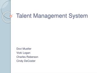Talent Management System