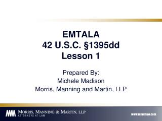 EMTALA 42 U.S.C. §1395dd Lesson 1