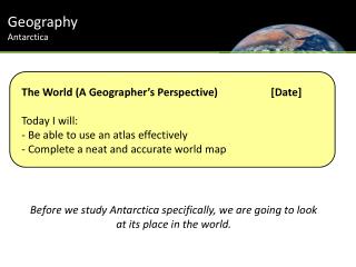 Geography Antarctica