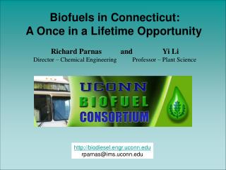 biodiesel.engr.uconn rparnas@ims.uconn