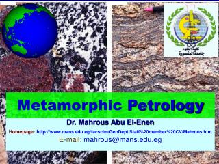 Metamorphic Petrology