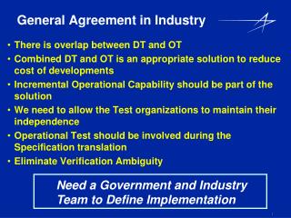 General Agreement in Industry