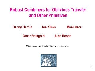 Robust Combiners for Oblivious Transfer and Other Primitives