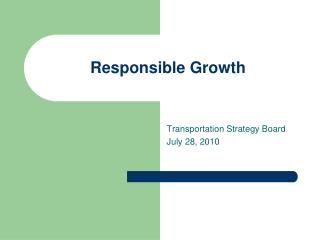 Responsible Growth