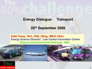 Energy Dialogue: Transport 20 th September 2006