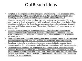 OutReach Ideas