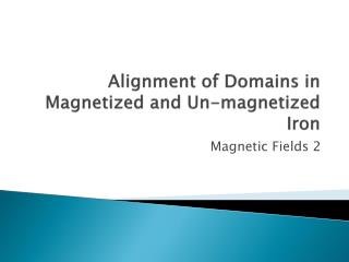 Alignment of Domains in Magnetized and Un-magnetized Iron