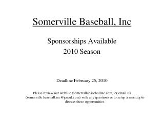 Somerville Baseball, Inc