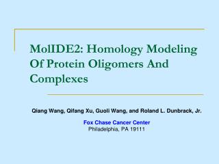 MolIDE2: Homology Modeling Of Protein Oligomers And Complexes