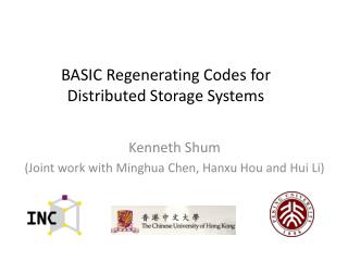 BASIC Regenerating Codes for Distributed Storage System s