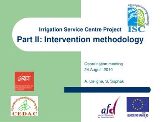 Irrigation Service Centre Project Part II: Intervention methodology
