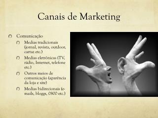 Canais de Marketing