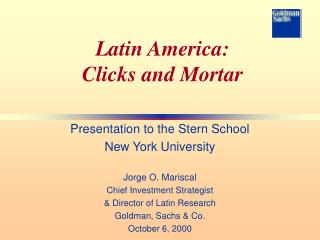 Latin America: Clicks and Mortar
