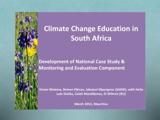 Climate Change Education in South Africa