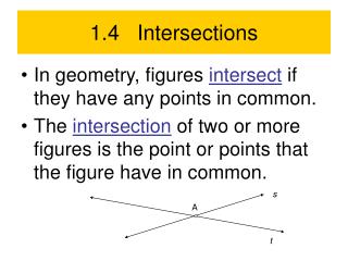 1.4 Intersections